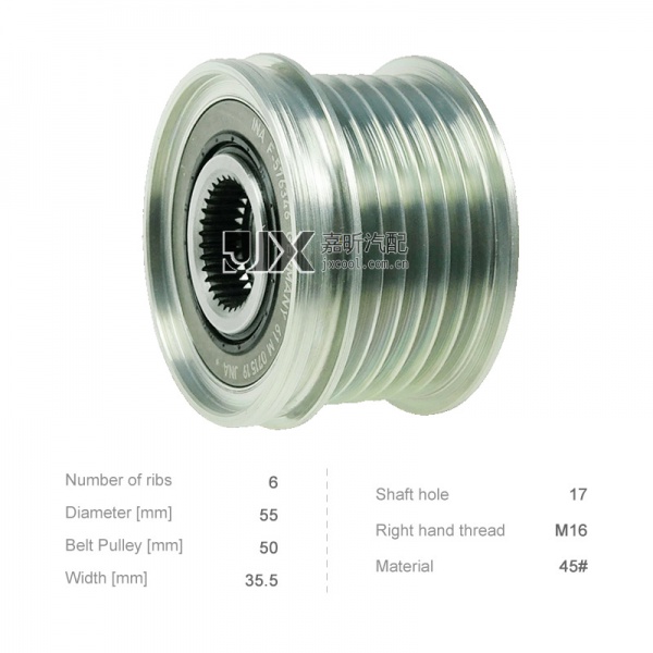 【JXP0053】Alternator Pulley  for  Audi / Volkswagen / Skoda   535009510 535015510 F-572716 F-579237 F-240139.01 F-240139.02 F-576346 F-240139 F-240139.03 F-240139.04 F-240139.05