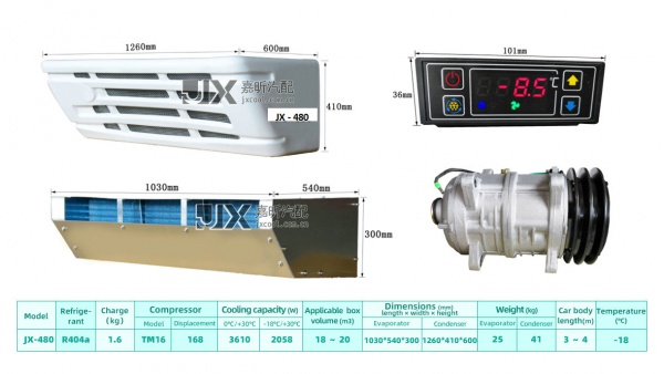 【JX69480】Electric high quality Roof top 12v 24v parking air conditioner for truck