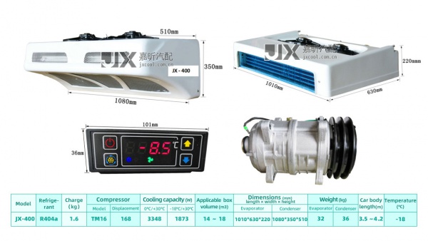 【JX69400】Electric high quality Roof top 12v 24v parking air conditioner for truck