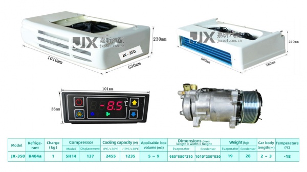 【JX69350】Electric high quality Roof top 12v 24v parking air conditioner for truck