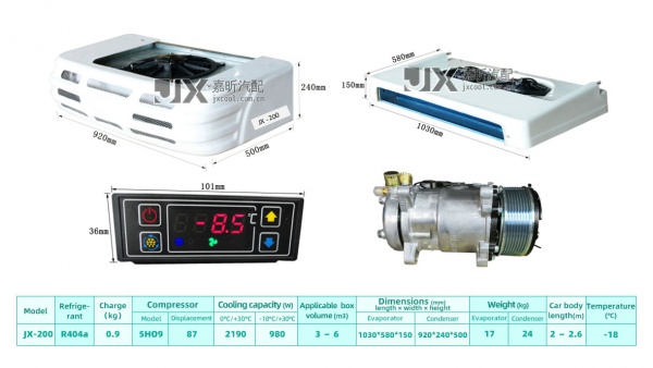 【JX69200】Electric high quality Roof top 12v 24v parking air conditioner for truck