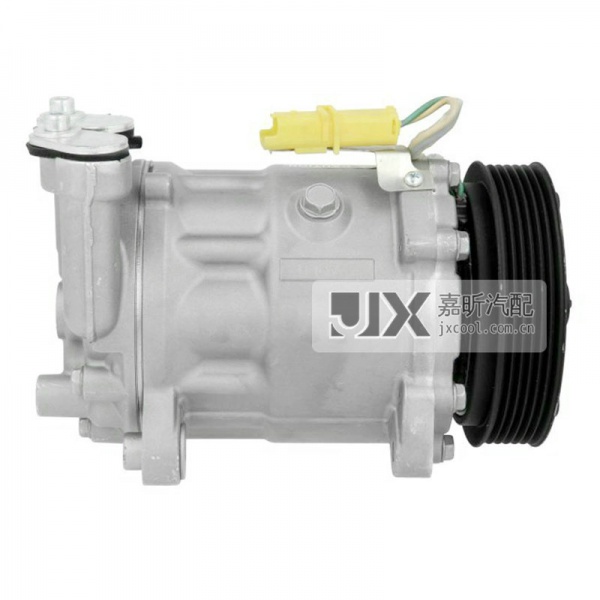 【JX10104】SANDEN SD7C16  119MM /PV6 /12V  for  For CITROEN C5 C6 PEUGEOT 407 607   OEM：9656572380 9650985580 9663315680 9660555580  6453QY 6453QZ 96888354080 9800849780  6453XG