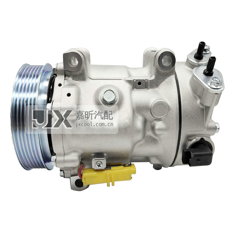 【JX10106】SANDEN SD7C16  119MM /PV6 /12V  For Citroen C3 C4 C5 C8  / Peugeot 307 508 3008 5008   OEM：9651911480 9671216780 6453QN 6453QL 6453ZA 6453WN 6453WP 6453QL 130546R 9800839580 1608473380 96598758 9659875880 96519114 9656483580