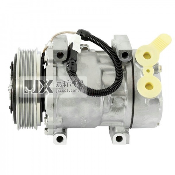 【JX10111】SANDEN 7V16  123MM /PV6  for Peugeot 206 406 607 807 / CITROEN C8 '02 COMPRESSOR  OEM：7V16-1211 7V16-1237  9626902180 9645306580 