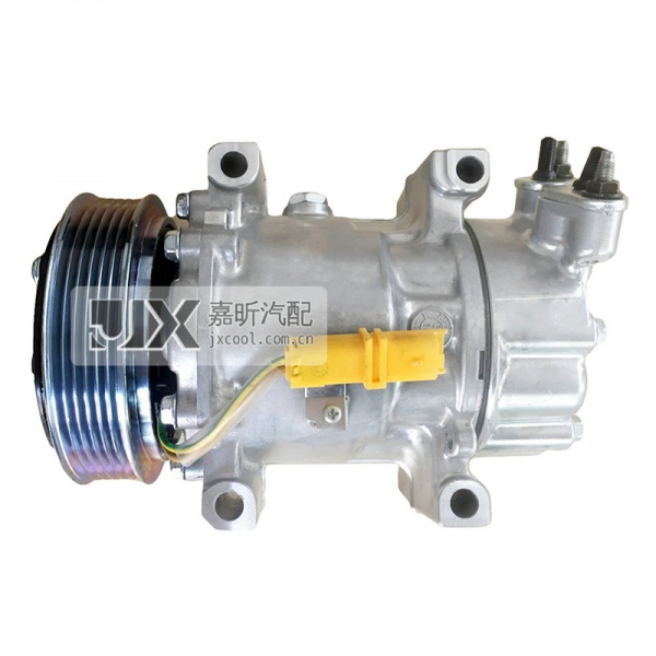 【JX10112】Air Conditioning Compressor SANDEN SD6V12  119MM /PV6 /12V   for Citroen Berlingo C2 C3 Pluriel Xsara /for Peugeot 206 307  OEM：96844801 9684480180 96844804, 9684480480  9639078180  6453GZ 6453JL 6453JP  9646273380 96462738, 9646273880, 9655191580