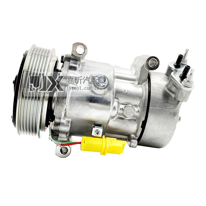 【JX10113】SANDEN 6V12 120MM /PV6 /12V  for CITROEN、PEUGEOT、FIAT OEM：6V12-1940 6V12-1449 6V12-1450 6V12-1430 6V12-1438  6453LF 6453LS   6453QF 9684480480 9646273880 9800822280