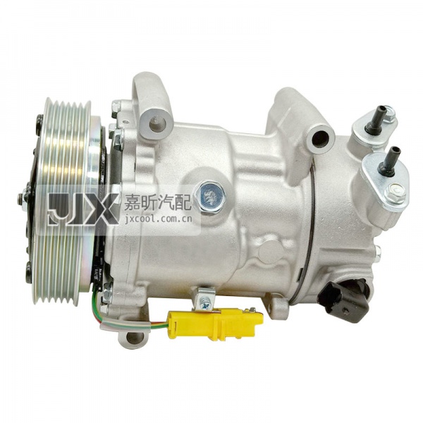 【JX10116】SANDEN 6C12  119MM /PV6 /12V  for Peugeot 207 307 408 for Citroen C2 C4   OEM：6453QJ 6453WL 96598757 9671216280 9659875780 6453QK 96786560 96519109 9651910980 6453WK 9678656080