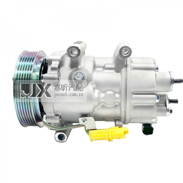 【JX10117】SANDEN SD6C12  119MM /PV6 /12V   for CITROEN C4 PEUGEOT 307 308  /For Peugeot 208 308   OEM：9684960280 6453QP 9671334080 9659875980 6453QQ 6453WR 9651911180 6453WQ 648712 648710