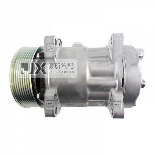 【JX41080】Sanden Compressor  SD7H15 8085 PV8 119mm 24V HOR KG HEAD