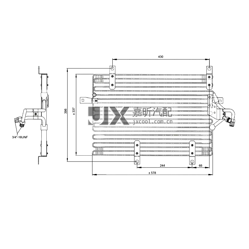 【JX60428】 Air conditioning condenser  For  FIAT TIPO 1.9D 88-  OEM:46531411 60810250 60811595 7773819 7773820 82478870  46735394