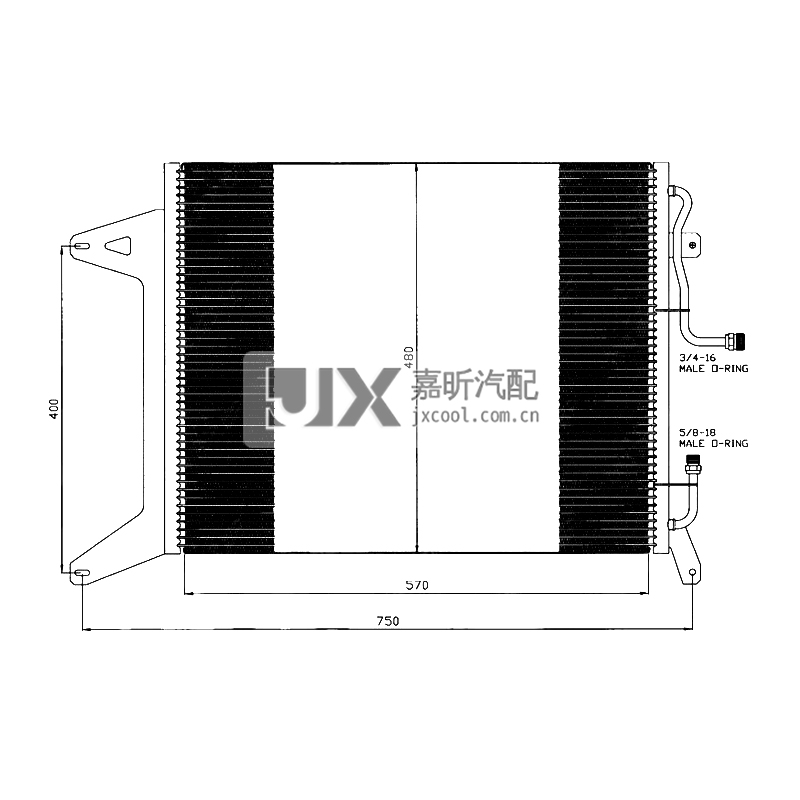 【JX60598】 Air conditioning condenser  For  IVECO EUROTECH 92-  OEM:7036303505 8189330
