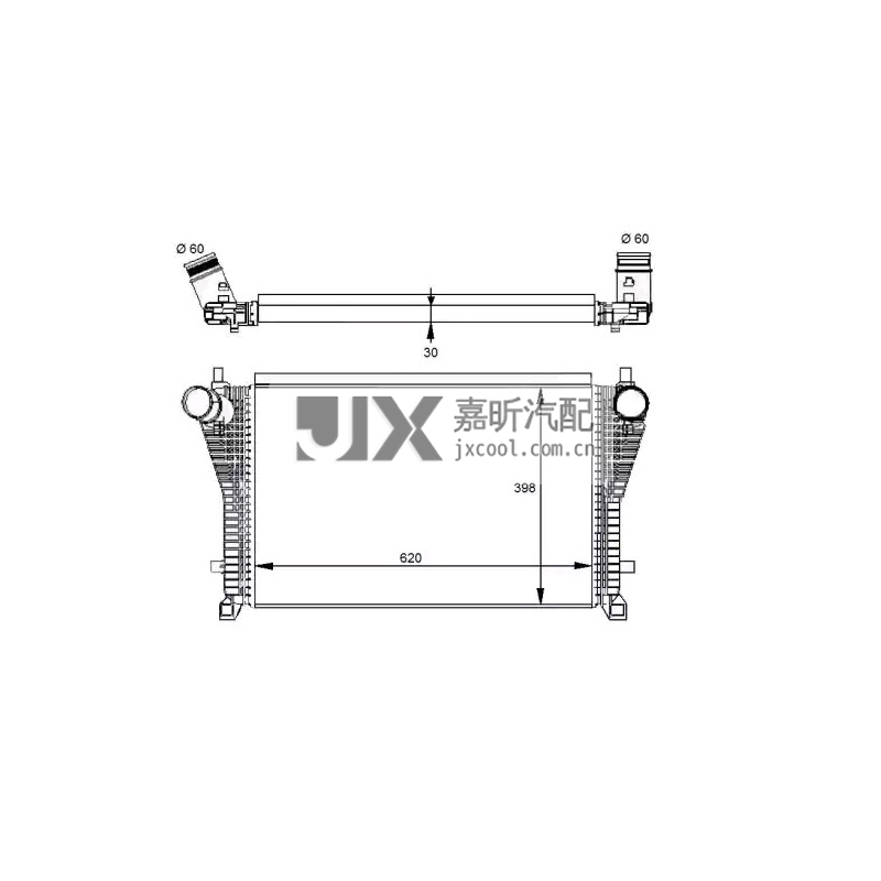 【JX68141】Intercooler For  AUDI A3 Hatchback （8V1, 8VK） OE:5Q0145803K  5Q0145803H  5Q0145803S  5Q0145803P  5Q0145803L  5Q0145803N 5Q0145803T  5QM145803E  5QM145803B  5Q0145803AA  500145803R