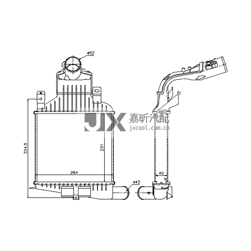 【JX68286】Intercooler For OPEL Astra H Hatchback （A04） OE:6302062  93182323  6302057  93179038