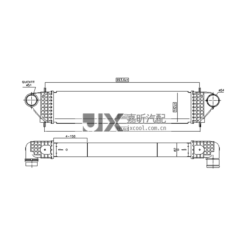 【JX68325】Intercooler For MITSUBISHI Outlander III Off-Road （GG, GF） OE:1530A111  1530A192  1530A242