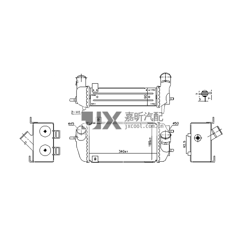 【JX68370】Intercooler For HYUNDAI Tucson （TL, TLE） OE:282712B740  282702B800
