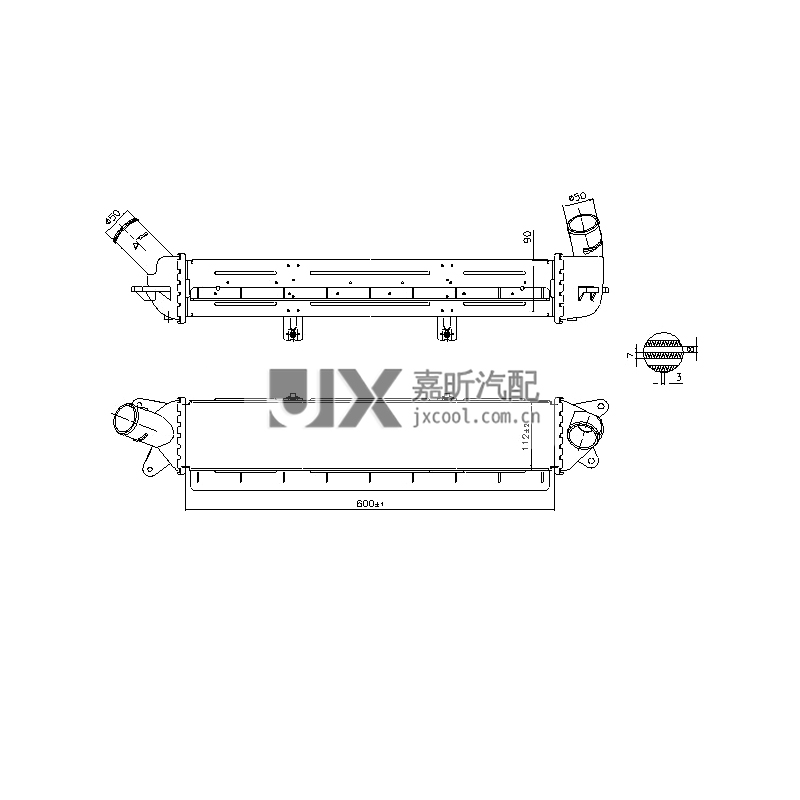 【JX68399】Intercooler For HYUNDAI Kona （OS） SUV 1.6 T-GDi 2017- OE:282702B830