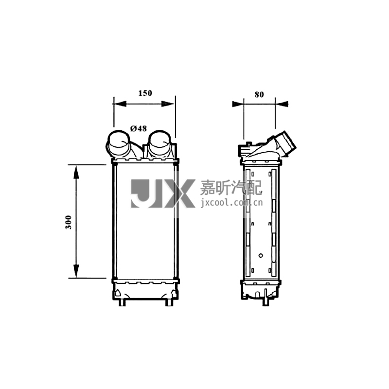 【JX68449】Intercooler For CITROËN C4 Coupe OE:0384.L4  0384L4