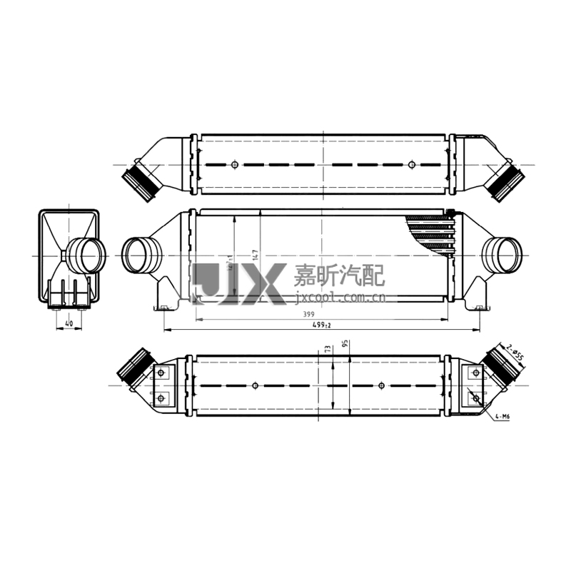【JX68451】Intercooler For FORD Transit Mk5 Minibus （V184, V185） OE:4401912  1671440  YC159L440BF  YC159L440BE  YC159L440BD
