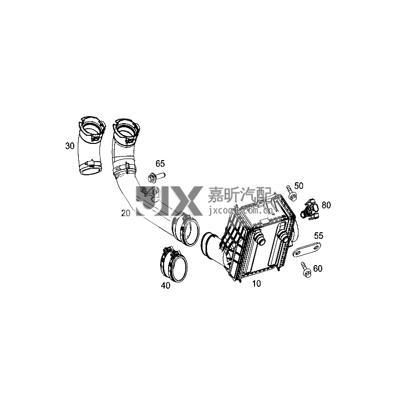 【JX68459】Intercooler For MERCEDES-BENZ C-Class Saloon （W205） OE:A6510900414  A6510900114  A6510901900
