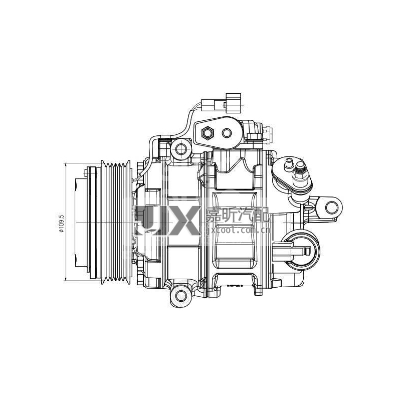 【JX13207】DENSO 7SBH17C 110MM / PV6 Air Conditioning Compressor For Ford Explorer 3.5L / LINCOLN MKZ 13-16 OE: DA8Z19703A  DA83-19D629-AF
